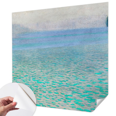 Fotobehang babykamer met turkoois water als motief