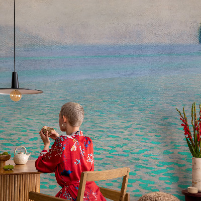 Fotobehang babykamer Turkoois water