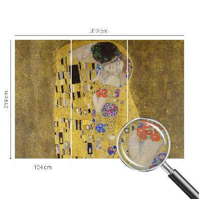 Fotobehang tienerkamer met art-nouveau-paar als motief