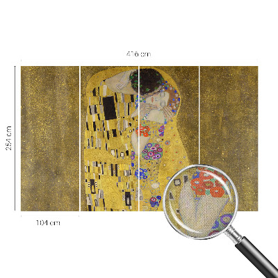 Fotobehang tienerkamer met art-nouveau-paar als motief