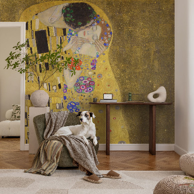 Fotobehang tienerkamer met art-nouveau-paar als motief