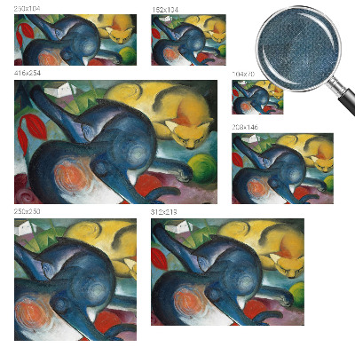 Fotobehang zelfklevend met katillustraties als kunstzinnig motief