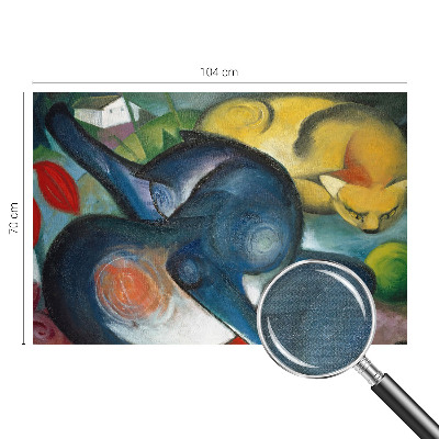 Fotobehang zelfklevend met katillustraties als kunstzinnig motief