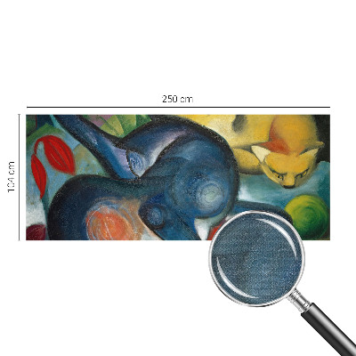 Fotobehang zelfklevend met katillustraties als kunstzinnig motief