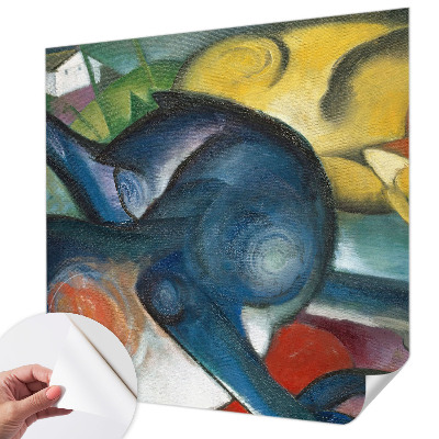 Fotobehang zelfklevend met katillustraties als kunstzinnig motief