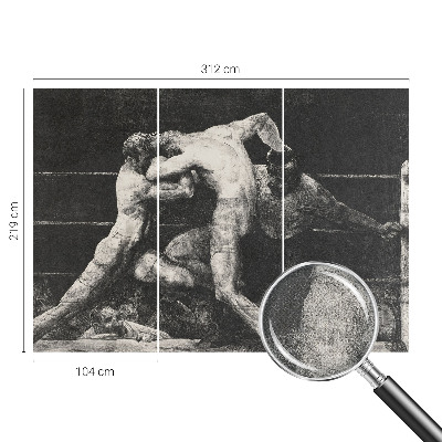 Zelfklevend fotobehang op maat Boksersduel