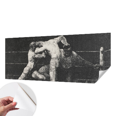 Zelfklevend fotobehang op maat met motief van een boksersduel