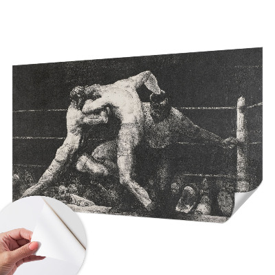 Zelfklevend fotobehang op maat met motief van een boksersduel