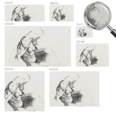 Zelfklevende behangsticker Mannelijke schets