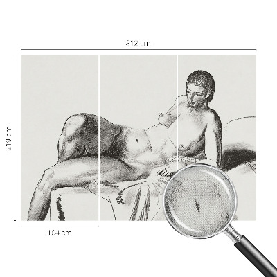 3D fotobehang Artistiek naakt