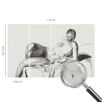 3D fotobehang Artistiek naakt