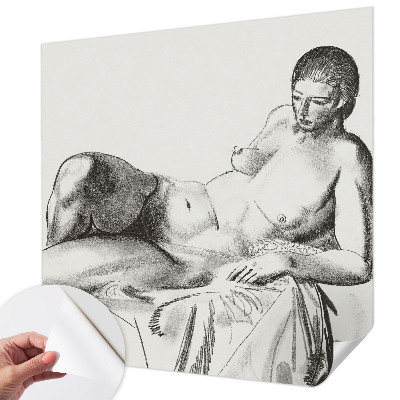 3D fotobehang met een artistiek naakt als motief