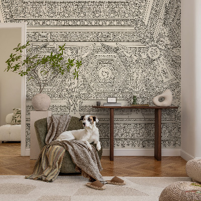 Fotobehang kinderkamer met een klassiek ornament als patroon
