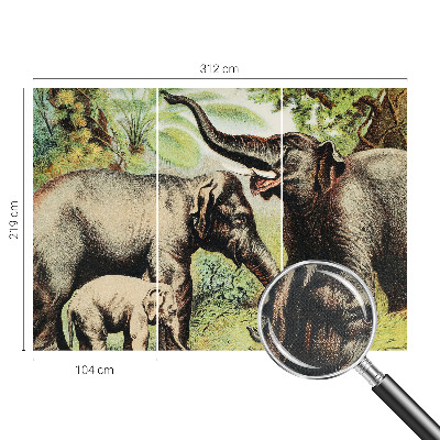 Fotobehang voor kinderkamer Familieolifanten