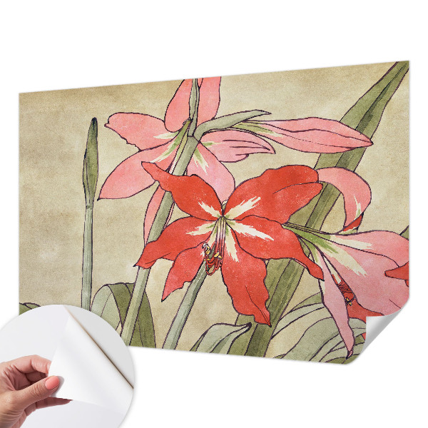 Fotobehang tienerkamer met een ontwerp van een dagbloem