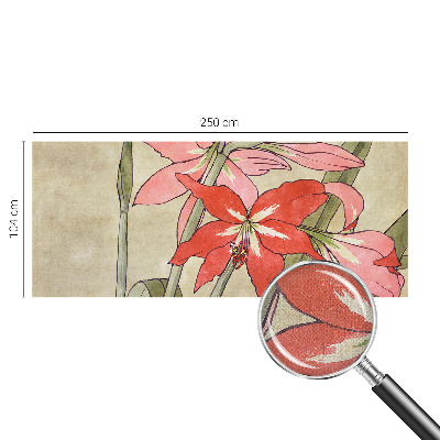 Fotobehang tienerkamer met een ontwerp van een dagbloem