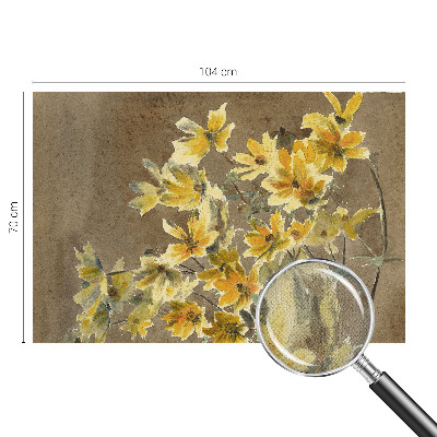 Foto behang voor de keuken met een zonnig boeket als motief