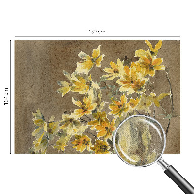 Foto behang voor de keuken met een zonnig boeket als motief