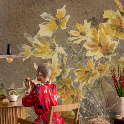 Foto behang voor de keuken Zonnig boeket