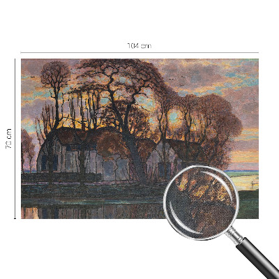 Zelfklevend fotobehang met een avondlandschap