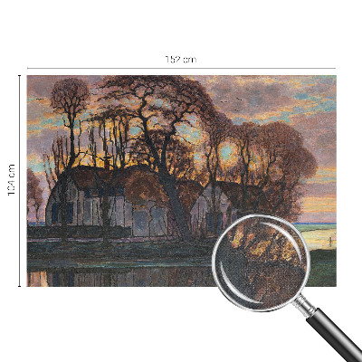 Zelfklevend fotobehang met een avondlandschap