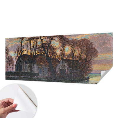 Zelfklevend fotobehang met een avondlandschap