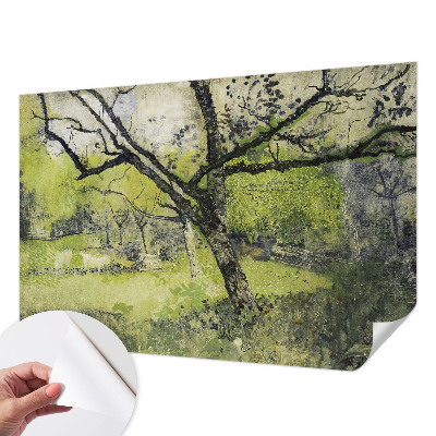 Zelfklevend fotobehang op maat met het motief 'Lentepark'
