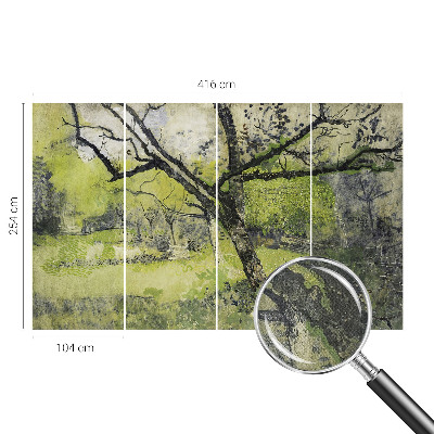 Zelfklevend fotobehang op maat met het motief 'Lentepark'