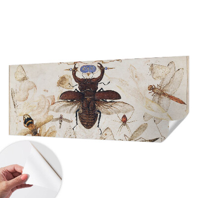 Zelfklevende behangsticker met een natuurlijke, harmonieuze print