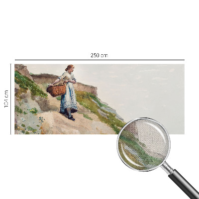 Foto behang voor de kinderkamer met een vrouwelijk landschap