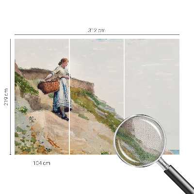 Foto behang voor de kinderkamer met een vrouwelijk landschap