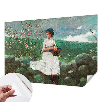 Fotobehang kinderkamer met een bloemrijk vredesmotief