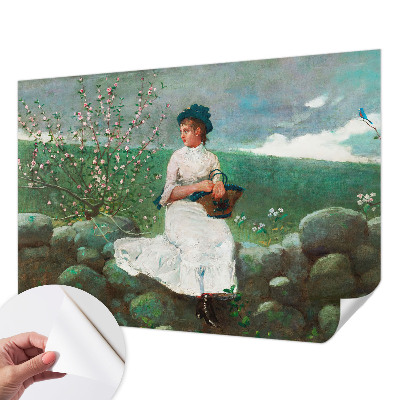 Fotobehang kinderkamer met een bloemrijk vredesmotief