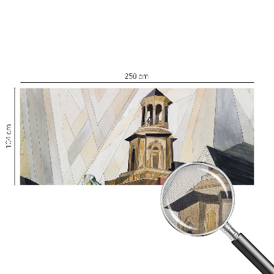 Fotobehang voor de kinderkamer met een architectonische toren als motief
