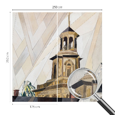 Fotobehang voor de kinderkamer met een architectonische toren als motief