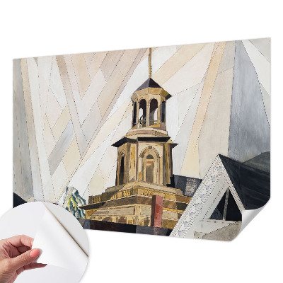 Fotobehang voor de kinderkamer met een architectonische toren als motief