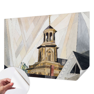 Fotobehang voor de kinderkamer met een architectonische toren als motief