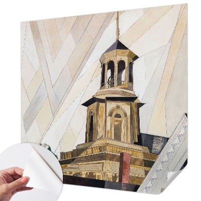 Fotobehang voor de kinderkamer met een architectonische toren als motief