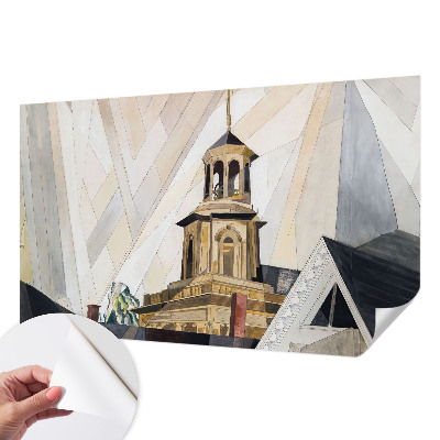 Fotobehang voor de kinderkamer met een architectonische toren als motief
