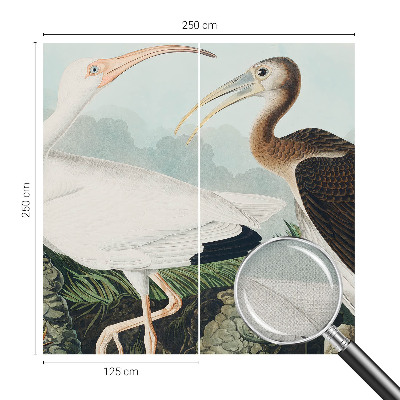 Foto behang voor de keuken met een vogelpaar als motief