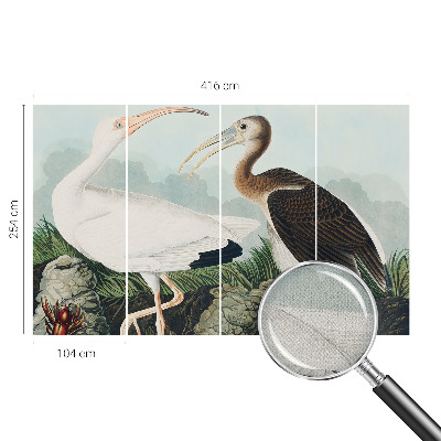 Foto behang voor de keuken met een vogelpaar als motief