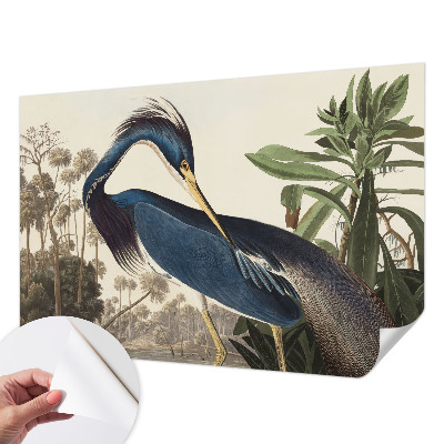 Zelfklevende behangsticker met een exotisch natuureffect