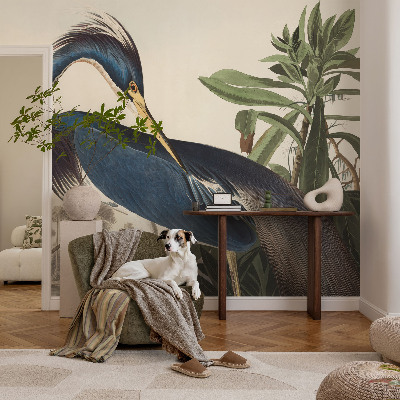 Zelfklevende behangsticker met een exotisch natuureffect
