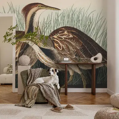 Fotobehang zelfklevend met realistische vogels als print