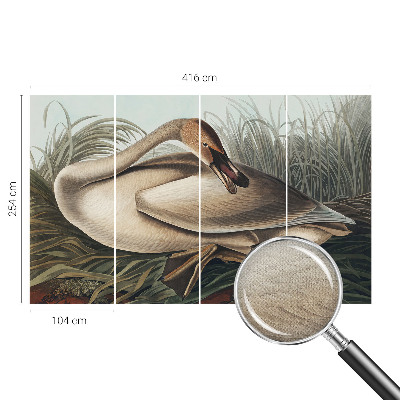 Zelfklevend fotobehang op maat met een natuurlijke vogelprint