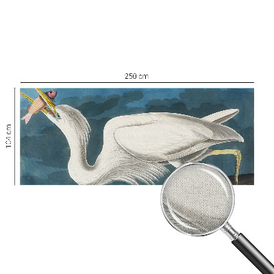 Foto behang voor de keuken met een vogel die een vis vasthoudt