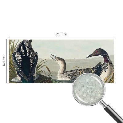 3D fotobehang met vogels boven het water als ontwerp