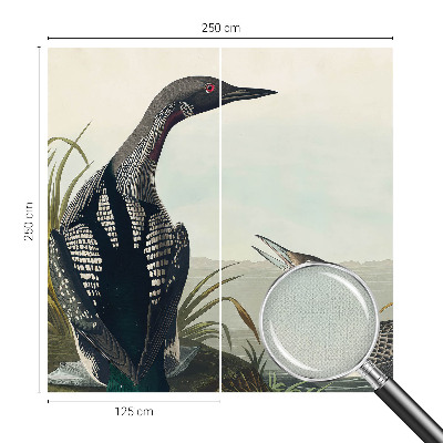 3D fotobehang Vogels boven het water