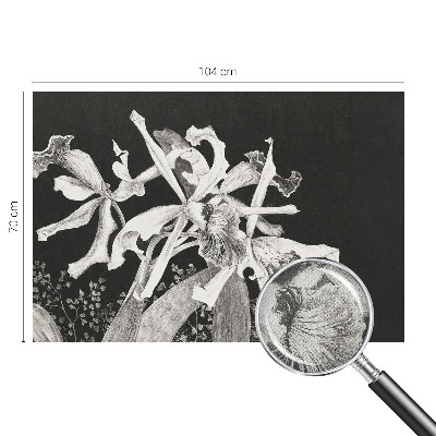 Foto behang voor de kinderkamer met een illustratie van een orchidee