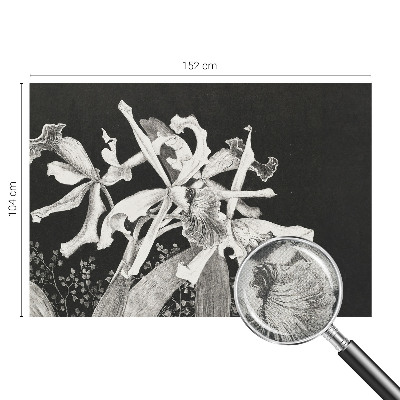 Foto behang voor de kinderkamer met een illustratie van een orchidee